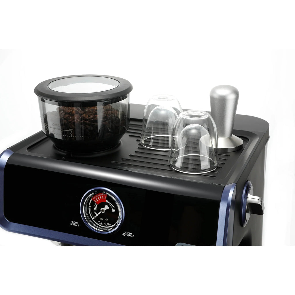 All in One Home Barista Semi-Auto Espresso Machine Black
