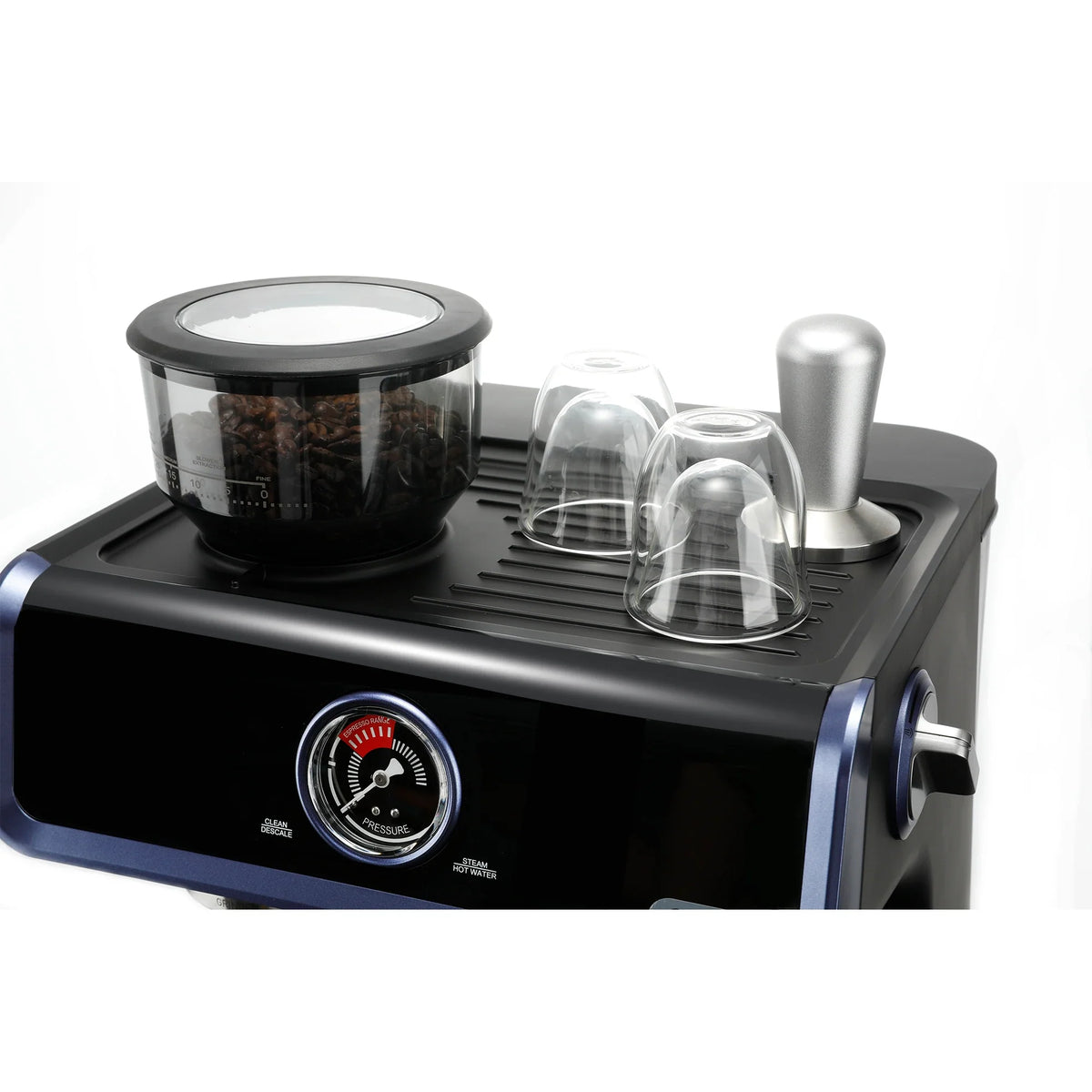 All in One Home Barista Semi-Auto Espresso Machine Black